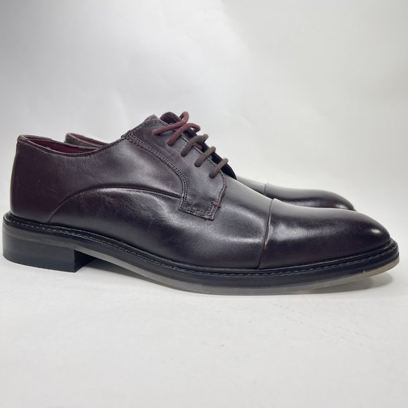 Ted Baker Aokii Toe Cap Brown Leather Derby Shoes Size 8 main image 7